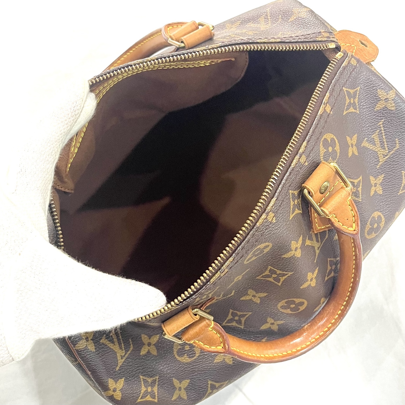 LOUIS VUITTON】1918 ルイヴィトンスピーディ30／南京錠付きモノグラム