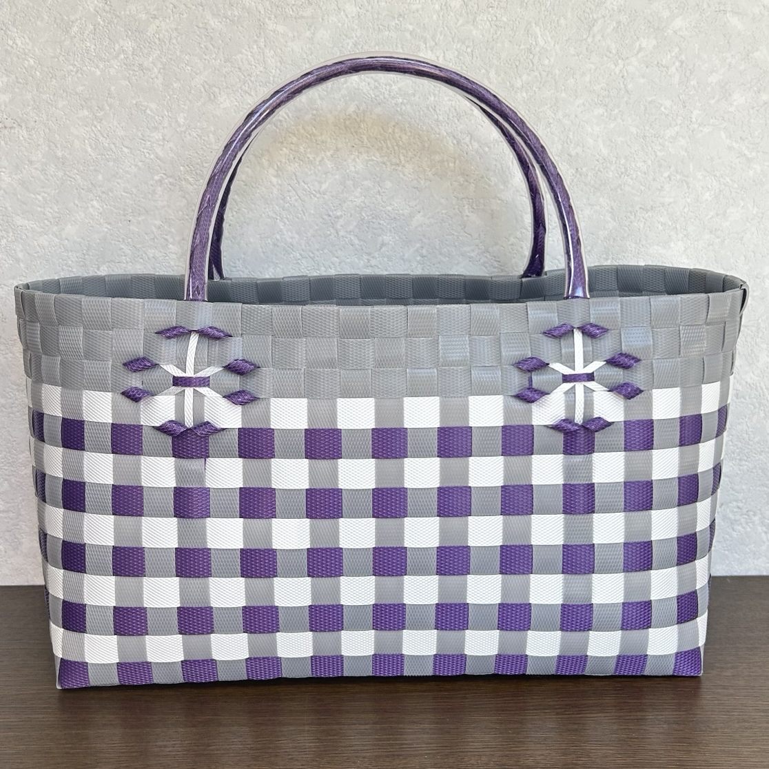 ☆プラかご☆ 5個➕1 プラカゴ 花柄 赤x黒 2XL 特大サイズ A4収納可 エコバッグ