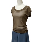 バレエ ヨガ ダンス トップス Tシャツ スリムサイズ