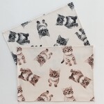 【サイズが選べる】ランチョンマット・給食ナフキン　子猫柄 25×35～