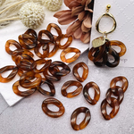 【acrc1916chmm】【20pcs】接続可能なアクリルチェーン♪　オリジナルカラー　手染めパーツ　