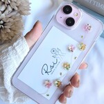 【本物のお花を閉じ込めたフラワーケース】クリアーケース　iPhone17　Android