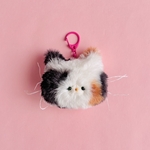 コロンとミケにゃん😽三毛猫のキーホルダー🔑ふんわりバックチャーム②