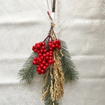 【鶴】数量限定!若松の稲穂スワッグ正月飾り しめ縄飾り しめ縄リース 2024お正月　No.051