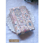 🆕チュール生地使用🫧インド刺繍生地で仕立てた特別な『文庫本専用』ブックカバー【シュガーチュール】