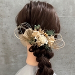 【特集掲載】成人式 結婚式 前撮り 卒業式 七五三 ドライフラワー ヘッドパーツ ヘッドドレス 髪飾り