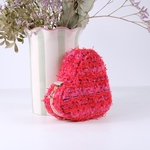 【フランス生地✳︎フレンチツイード　ハートポーチ】化粧ポーチ　マルチケース