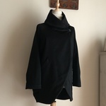 イタリア MTR社製 カシミヤ100％（黒）で作ったショールカラーコート