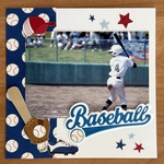 スクラップブッキング 6インチ　BASEBALL ［left］