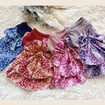 犬服『着物風　✿ 小花　和柄　ワンピース』　2025  着物　着物風　お正月　七五三　おひな祭り　