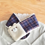 くま好きの大人のみなさんへ　ふわふわほのぼの、くまさんのマフラー/ネックウォーマー