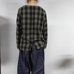 デニムサルエルパンツ　ロング　１０オンス　インディゴ　Pタイプ