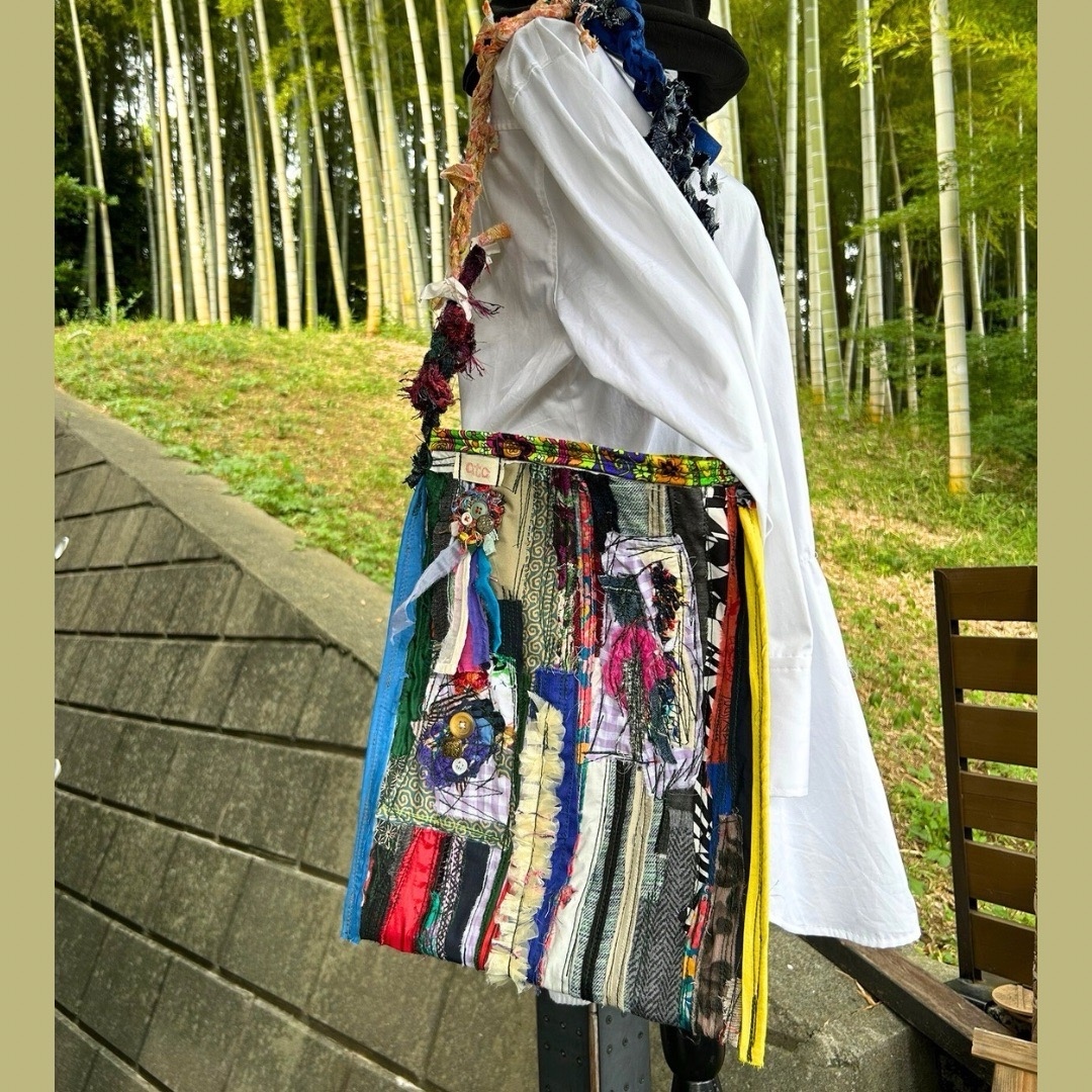 アートをまとう＊布コラージュバッグＡ