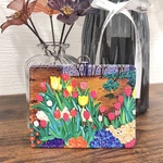 チューリップの花壇🌷 パスケース オリジナルデザイン アクリル画を元に印刷