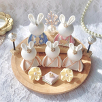 つまみ細工のうさ雛人形（大）パステルフラワー