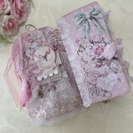 薔薇とレースのトレペジャーナル&タグクリップブック　Cherry Sweet