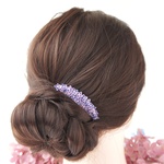 ヘアコーム [ 紫陽花 しっとり紫 ]  つまみ細工 しっとり大人色 髪飾り  簪 梅雨 夏の花 着物 浴衣