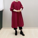 ひよりワンピース。ダブルガーゼ。ベリー。身幅・袖幅たっぷりで着やすいタイプ。【即納】