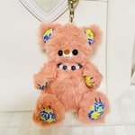 【konatchi様ご予約品】コーラルピンクの微笑みくまさん♡ラピスラズリ首飾り