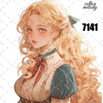original sticker « no.7141 »     //     人物ステッカー オリジナルステッカー オリジナル人物ステッカー ステッカー cotton melody ミニステッカー