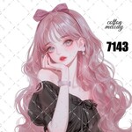 original sticker « no.7143 »     //     人物ステッカー オリジナルステッカー オリジナル人物ステッカー ステッカー cotton melody ミニステッカー