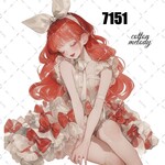 original sticker « no.7151 »     //     人物ステッカー オリジナルステッカー オリジナル人物ステッカー ステッカー cotton melody ミニステッカー