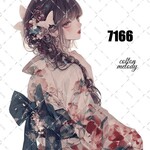 original sticker « no.7166 »     //     人物ステッカー オリジナルステッカー オリジナル人物ステッカー ステッカー cotton melody ミニステッカー