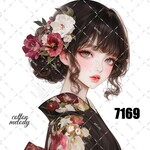 original sticker « no.7169 »     //     人物ステッカー オリジナルステッカー オリジナル人物ステッカー ステッカー cotton melody ミニステッカー