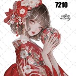 original sticker « no.7210🪭 »    //     人物ステッカー オリジナルステッカー オリジナル人物ステッカー ステッカー cotton melody ミニステッカー