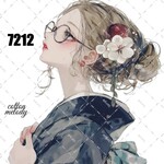 original sticker « no.7212🪭 »    //     人物ステッカー オリジナルステッカー オリジナル人物ステッカー ステッカー cotton melody ミニステッカー