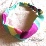 再々々々販☆ 80'sプリズムヘアバンド＊リバーシブル（グリーン）