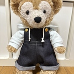 ダッフィー　パステルブルー　パーカーサロペット　コスチューム