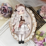 くすみカラーの薔薇柄ドレスセット(パープル)
