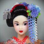 日本髪カスタム　割れしのぶ・舞妓さん　momokodoll