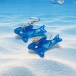 ミニミニシャチの立体ピアス（イヤリング変更可）