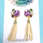 葡萄のタッセルピアス♡イヤリング