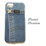 〔s33〕大人かわいいデニムケース iPhone7・6・6sケース