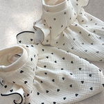 犬服　ハート　ガーゼ生地　バルーントップス