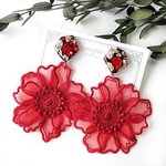 大ぶりレースフラワーピアス/イヤリング