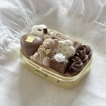 フラワーホワイトチョコとくまチョコのピルケース