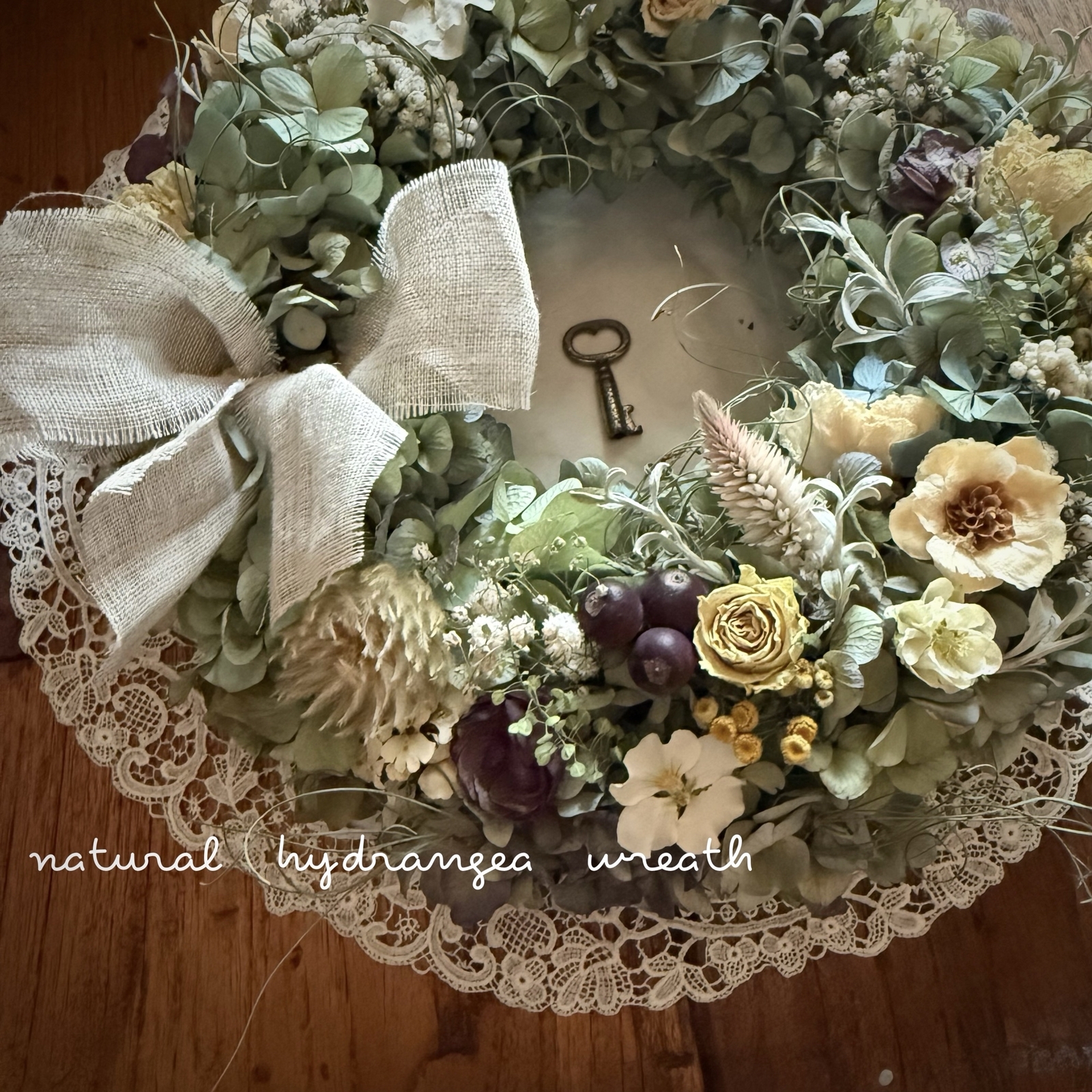 アンティークキルトで贅沢布リース両面♡ 限定１個ハンドメイド·͜· ♡ アンティークキルトで贅沢布リース両面♡ 限定1個ハンドメイド