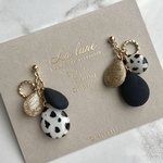 新色⭐︎ シャラっと じゃらっと揺れる３つの雫　ピアス イヤリング 蝶バネ ノンホール　樹脂ピアス　サージカルステンレス　