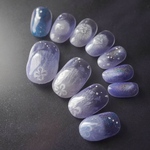 短納期【クラゲネイルチップ】*ミズクラゲネイル*　ショートオーバル