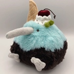 アイスをひっくり返しちゃった！キーウィちゃん（チョコスプレー、チョコミント）