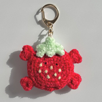 まんまるかにいちごあみぐるみキーホルダー(蟹)