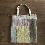 サニードライリネン✱秋色パッチの巾着トート【C】