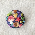 コットンリネンと刺繍の秋のヘアゴム orブローチ　6