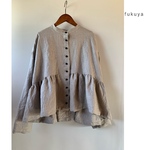 ju様ご注文品⚪︎モカブラウンリネンとくるみボタンのシャツワンピース