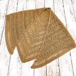 三角ショール ストール (ライトブラウン)