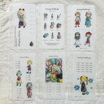 バインダー貯金リフィル　6枚セット　女の子